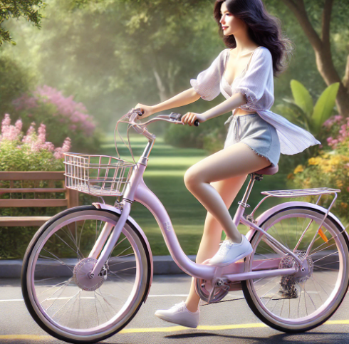 Electric Bike for Women Bici de mujer, pinkes elektrofahrrad für frauen